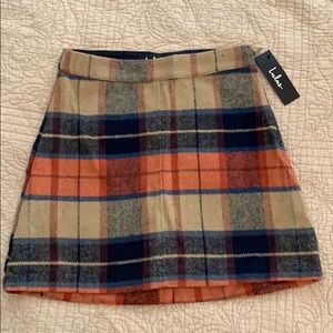 Lulu’s high waisted plaid skirt